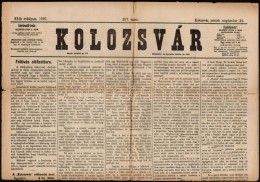 1897 Kolozsvár, A Kolozsvár CímÅ± újság XI. évfolyamának 217.... - Ohne Zuordnung