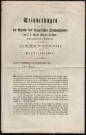 1851 Wiener-Neustadt, EmlékeztetÅ‘ A KereskedÅ‘tanoncokkal Kapcsolatos ünnepi Protokollra - Ohne Zuordnung