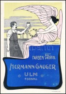 Hermann Gaugner Farbenfabrik Ulm An Der Donau, Szecessziós Német Reklámnyomtatvány,... - Werbung