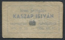 Cca 1935 Ereklye, Kaszap István (1916-1935) Jezsuita Novícius Szerzetesi Ruhájának Egy... - Ohne Zuordnung