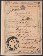 1859 Német és Magyar NyelvÅ± Igazolási Jegy 30 Kr C.M. Okmánybélyeggel / ID - Ohne Zuordnung