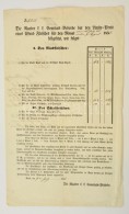 1858 GyÅ‘r, GyÅ‘r Vármegye Hatósága által Kiadott Húsárszabás - Ohne Zuordnung