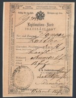 1857 Német és Magyar NyelvÅ± Igazolási Jegy 6 Kr C.M. Okmánybélyeggel / ID - Ohne Zuordnung