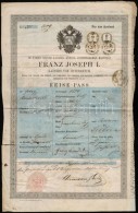 1850 Külföldre Szóló útlevél 60 +12 Kr Okmánybélyeggel, Nagyon... - Ohne Zuordnung