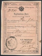 1850 Német és Magyar NyelvÅ± Igazolási Jegy 12 Kr Okmánybélyeggel / ID - Ohne Zuordnung