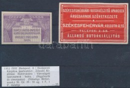 ** 1910 Kárpitos Ipar 2 Klf Levélzáró - Ohne Zuordnung