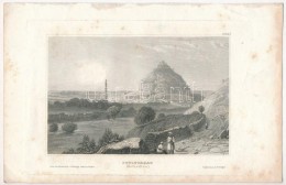 1837 Dowlutabad (Kelet India), Meyer's Universum-ból, Acélmetszet, Foltos, 9×14 Cm - Stiche & Gravuren