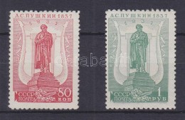 ** 1937 Puskin Halálának 100. évfordulója Mi 553Dx-554Dx - Sonstige & Ohne Zuordnung