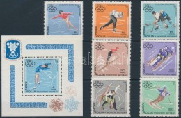 ** 1967 Téli Olimpia '68, Grenoble Sor Mi 472-478 + Blokk Mi 13 - Sonstige & Ohne Zuordnung