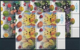 ** 1996 Gyümölcsök Sor 4-es Tömbökben, Benne 2-2 érték Tabos Mi 1394-1396 - Other & Unclassified