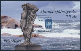 ** 1997 75 éves Az älandi önkormányzat Hologramos Blokk Mi 3 - Sonstige & Ohne Zuordnung