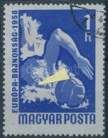 O 1958 Sport (III.) 1Ft úszó Szeme Alatt Fehér Folt Tévnyomat (4.000) - Sonstige & Ohne Zuordnung