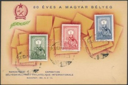 1951 80 éves A Magyar Bélyeg Emléklap (4.500) - Sonstige & Ohne Zuordnung