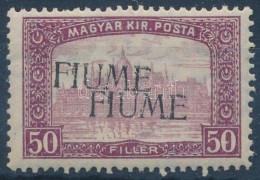 ** Fiume 1918 Parlament 50f Dupla Felülnyomással, Garancia Nélkül - Sonstige & Ohne Zuordnung