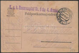 1917 Tábori Posta LevelezÅ‘lap 'K.u.k. Reservespital Nr. 6 Der 4. Armee' + 'EP LUBLIN' - Sonstige & Ohne Zuordnung