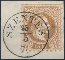 1867 15kr Sárgásbarna 'SZENTES' Luxus - Altri & Non Classificati