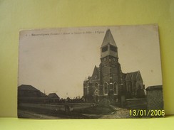 BEUVRAIGNES (SOMME) AVANT LA GUERRE DE 1914. L'EGLISE. - Beuvraignes