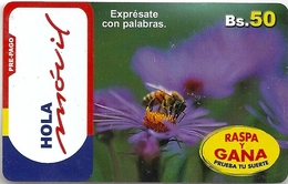 Bolivia - Cotas - Flower And Bee - 12.2003, 200.000ex, GSM Refill, Used - Bolivien