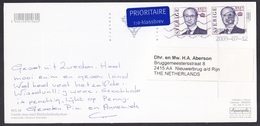 Sweden: PPC Picture Postcard To Netherlands, 2009, 2 Stamps, King, Priority Label, Card: Stockholm (traces Of Use) - Covers & Documents