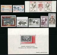 ANDORRE FRANCAIS - ANNEE COMPLETE 1982 - YT 300 à 309 ** -  TIMBRES NEUFS ** - Full Years