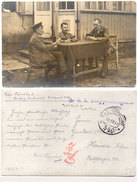 MILITARIA - Carte Photo De Soldats Jouant Aux Cartes  BCachets - A Localiser (94410) - Cartes à Jouer