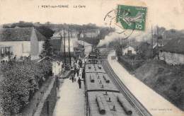 Pont Sur Yonne        89     La Gare. Train      (voir Scan) - Pont Sur Yonne