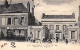 Pont Sur Yonne        89     Hôtel De Ville  Et Bureau De Poste    (voir Scan) - Pont Sur Yonne