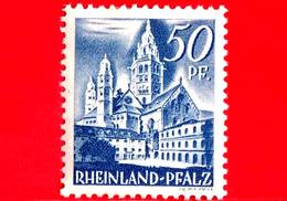 GERMANIA - Occupazione - Zona Francese - Rhenano - Nuovo Ling. - 1948 - Mainzer Dom - 50 - Other & Unclassified