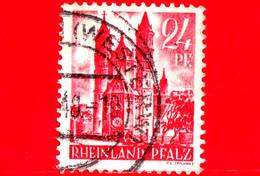 GERMANIA - Occupazione - Zona Francese - Rhenano - Usato - 1947 - Cattedrale Di Worms - 24 - Autres & Non Classés