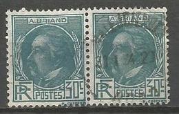 France - F1/303 - N°291 Paire Obl. - Aristide Briand - - Used Stamps