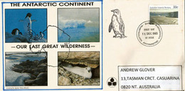 Expedition Antarctique 1985 à La Base DAVIS (Our Last Great Wilderness), Enveloppe Spéciale De L'expedition Adressée NT - Storia Postale