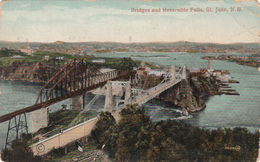 Vintage Stamp & Postmark 1911 - St. John New Brunswick - Bridge & Reversible Falls - Reasonably Good Condition - 2 Scans - St. John