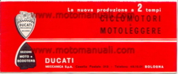 Ducati Ciclomotori 48 90 Produzione 1965 Depliant Originale Factory Original Brochure - Motores