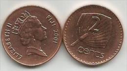 Fiji 2 Cents 2001. High Grade - Fidschi