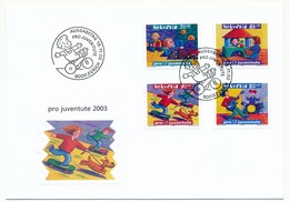 SUISSE -  FDC 2003 - PRO JUVENTUTE - 5 Enveloppes - ZURICH - FDC