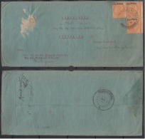 Burma  1937  India  KG V  2A6P X 3 Stamps ON  Registered  Cover   Bogalay - Bazar To India  # 93617  Inde  Indien - Birmania (...-1947)
