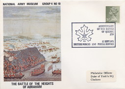 GREAT BRITAIN -  National Army Museum -  BATTLE Of HEIGHTS Of ABRAHAM - CAPTURE Of QUEBEC - Postmark Collection