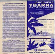 VP7416 - Dépliant Publicitaire - Agences De Voyages Wagons - Lits // Cook - Croisière YBARRA - Publicidad