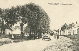 VIGNACOURT   (80.Somme) La Rue De Daours - Vignacourt