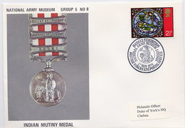 GREAT BRITAIN -  National Army Museum -   INDIAN MUTINY MEDAL - LEONE LION - DEFENCE Of LUCKNOW - Storia Postale