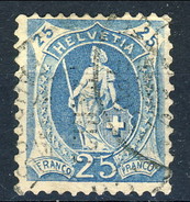 Svizzera 1905-1906 N. 94 C. 25 Celeste Fil. 2 Usato Cat. € 20 - Gebraucht