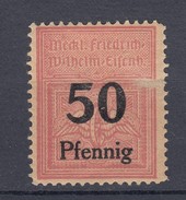 Deutsches Reich Mecklenburg 50 Pf. Eisenbahnmarke ~ 1900 - Ungebraucht - Ongebruikt