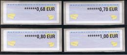 4 Atms, ZEBRA, 0.68/ 0.70/ 0.80/ 1.00€, Nouveau Programme, 6 Etoiles ,Papier  N° 33 Du Michel. Petits Coins Arrondi - 2000 « Avions En Papier »