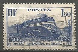 France - F1/320 - N°340  Obl. - Locomotive "Pacific" - Used Stamps