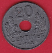 France 20 Centimes Type Vingt 20 1942 - SUP - Other & Unclassified