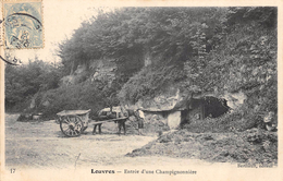 CPA 95   LOUVRES ENTREE D UNE CHAMPIGNONNIERE 1906 - Louvres