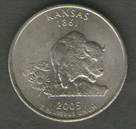 STATI UNITI QUARTER DOLLAR 2005 KANSAS - 1999-2009: State Quarters