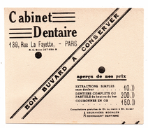 Buvard Paris Rue La Fayette Cabine  Dentaire  Dentiste Chirurgie - D