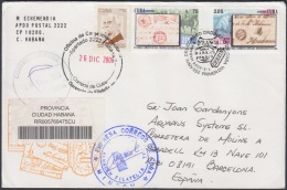 2006-FDC-50  CUBA 2006 FDC REGISTERED COVER TO SPAIN. 250 ANIV CORREO GENERAL. POSTAL HISTORY POST OFFICE STAMPLESS. JAR - FDC