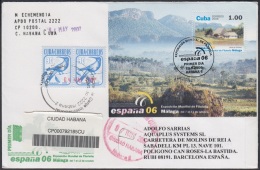 2006-FDC-52  CUBA 2006 FDC REGISTERED COVER TO SPAIN. EXPO FILATELICA MALAGA. PHILATELIC WORLD EXPO. VISTAS DE CUBA. SET - FDC